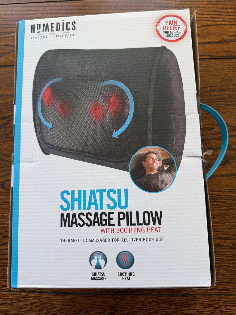 HoMedics Black Shiatsu Massage Pillow with Heat